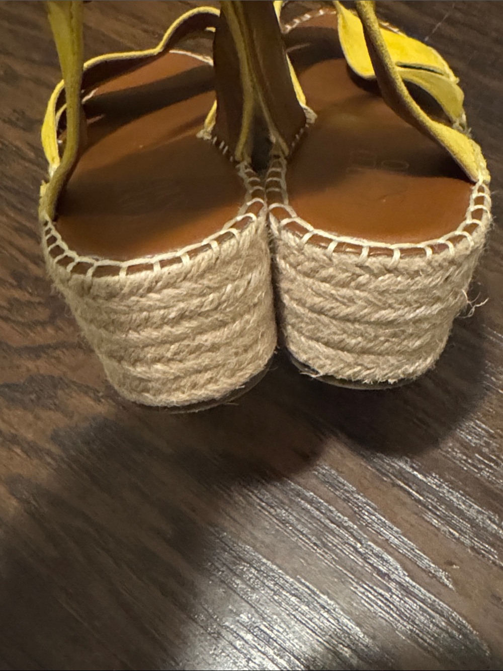 Franco Sarto Yellow Suede Espadrille Sandals - Picture 5 of 11